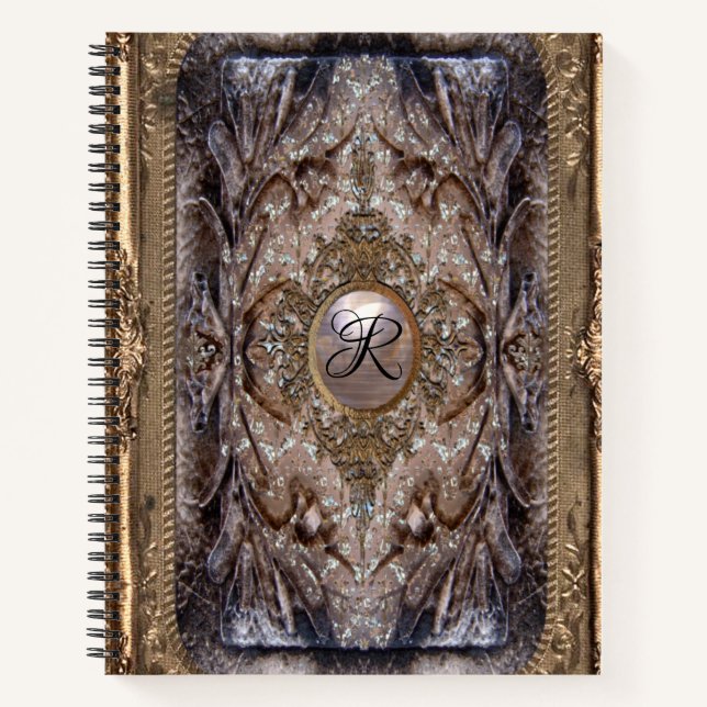 Cuaderno Monograma único elegante de Abroath (Anverso)