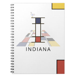 Cuaderno Monograma Único Estilo Neoplasticismo. Letra I