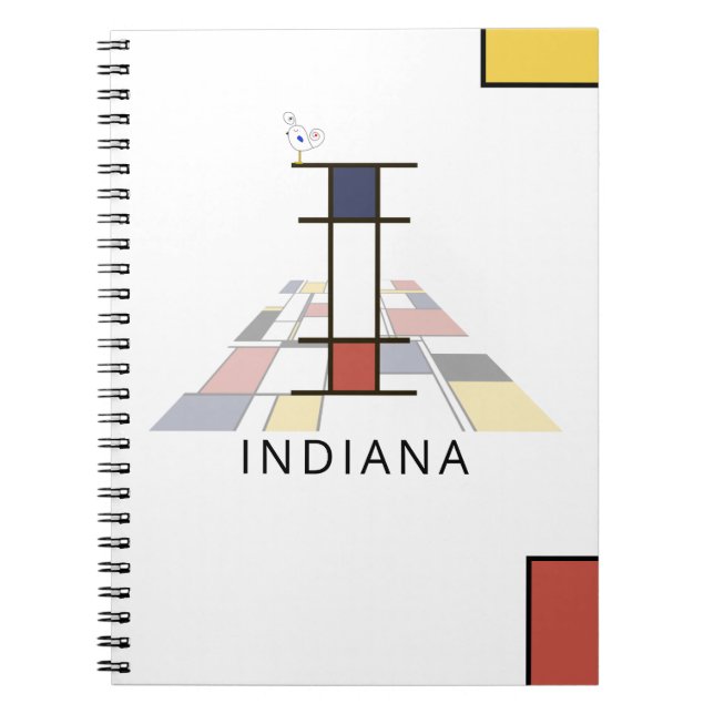 Cuaderno Monograma Único Estilo Neoplasticismo. Letra I (Frente)
