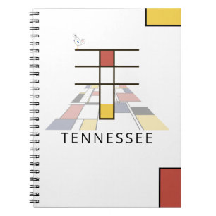 Cuaderno Monograma Único Estilo Neoplasticismo. Letra T