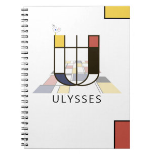 Cuaderno Monograma Único Estilo Neoplasticismo. Letra U