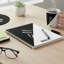 Monograma y nombre minimalista personalizado en ne