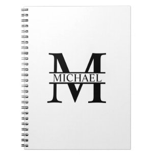 Cuaderno Monograma y nombre personalizados