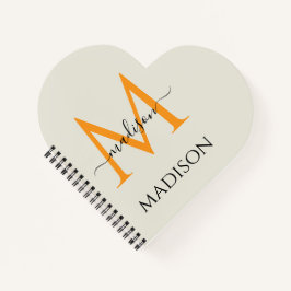 Cuaderno Monograma y nombre personalizados