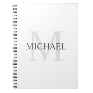 Cuaderno Monograma y nombre personalizados clásicos
