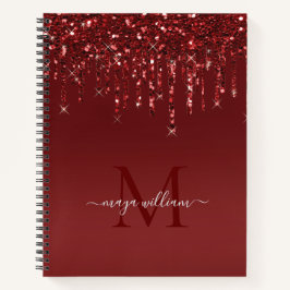 Cuaderno Monograma Y Nombre Personalizados Del Purpurina Ro