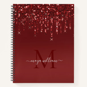 Cuaderno Monograma Y Nombre Personalizados Del Purpurina Ro