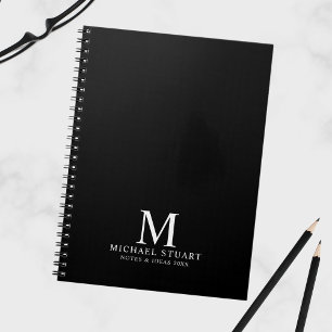 Cuaderno Monograma y nombre personalizados profesionales