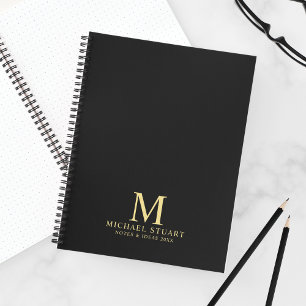 Cuaderno Monograma y nombre profesional personalizado