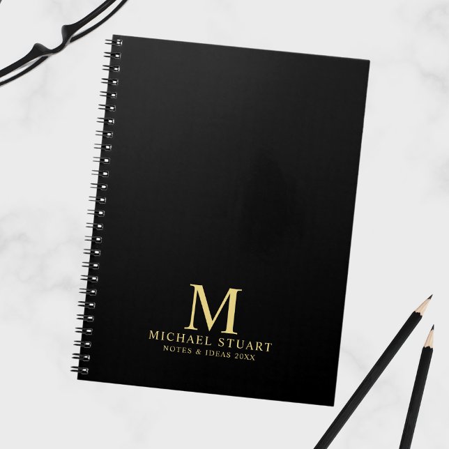 Cuaderno Monograma y nombre profesional personalizado (Subido por el creador)