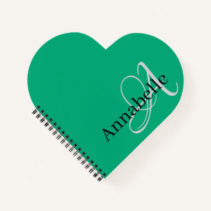 Cuaderno Monograma y nombre simple y elegante