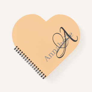 Cuaderno Monograma y nombre simple y elegante