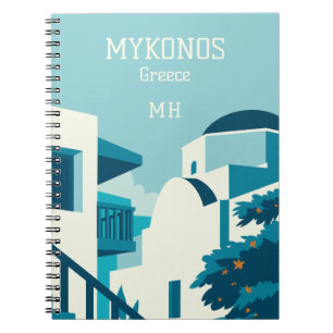 Cuaderno Monograma y texto personalizado Grecia