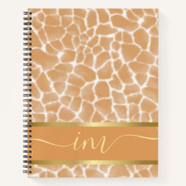 Cuaderno Monogramada Giraffe Piel Vintage acuarela