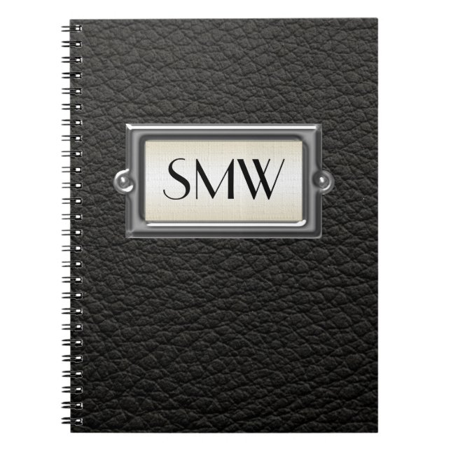 Cuaderno Monogramado 3 cartas - Personalizadas para hombres (Frente)