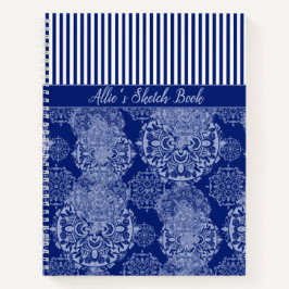 Cuaderno Monogramado Boho Moody Blues Mandalas y Stripes