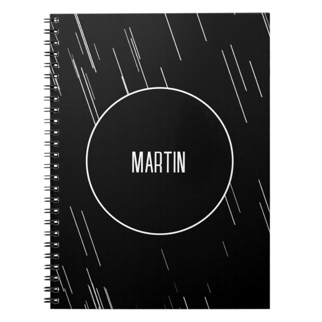 Cuaderno Monogramado De Blanco Y Negro Urbano (Frente)