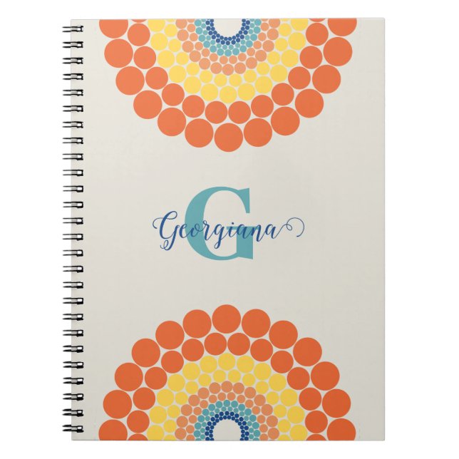 Cuaderno Monogramado de Dot de Verano del Egeo Radiante Man (Frente)