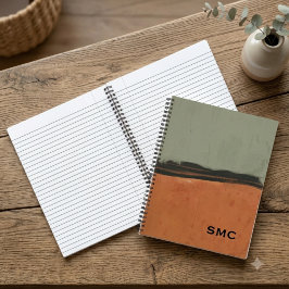 Cuaderno Monogramado de Tonos Terrenos Modernos