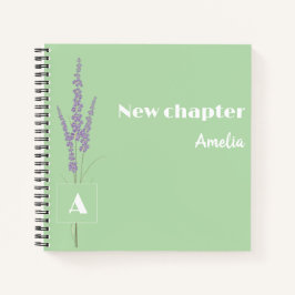 Cuaderno Monogramado Graceful Retirement nombre luz verde