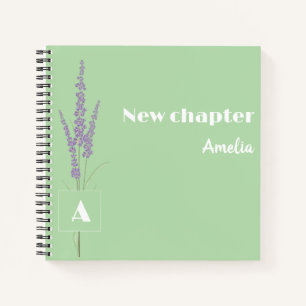 Cuaderno Monogramado Graceful Retirement nombre luz verde