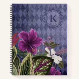Cuaderno Monogramado púrpura personalizado