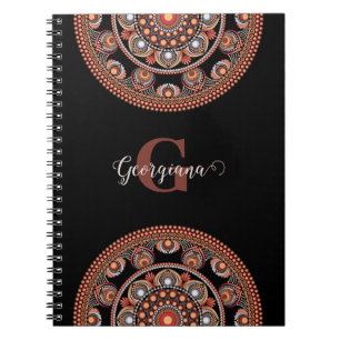 Cuaderno Monogramado Safari Sunset Bohemian Dot Mandala
