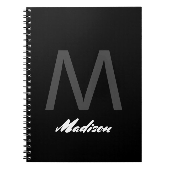 Cuaderno Monogramas Boda Regalo Favor Elegante Personalizad (Frente)