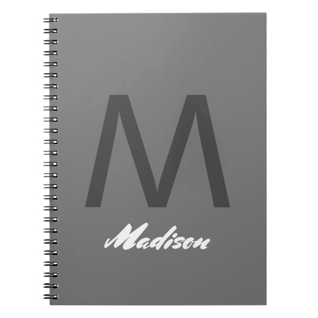 Cuaderno Monogramas Bridesmaid Groomsman Boda Regalo Favor (Frente)