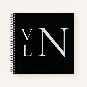 Cuaderno Monogramas Iniciales Personalizados para el Portát