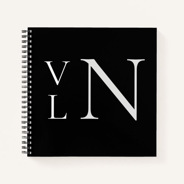 Cuaderno Monogramas Iniciales Personalizados para el Portát (Anverso)