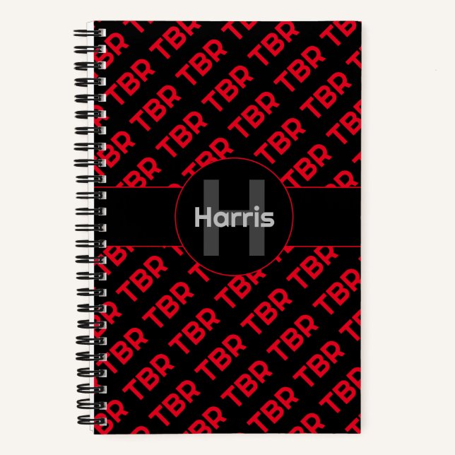 Cuaderno Monogramed Never Enend TBR Personalizado (Anverso)