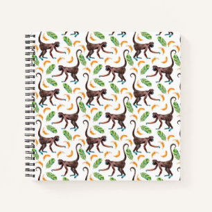 Cuaderno Monos dulces malabariando bananas