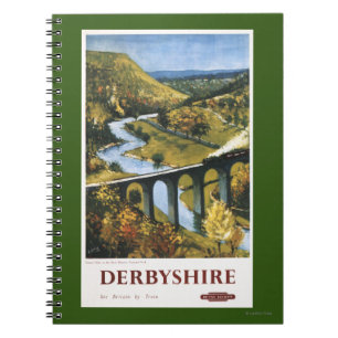 Cuaderno Monsal Dale, tren y viaducto British Rail