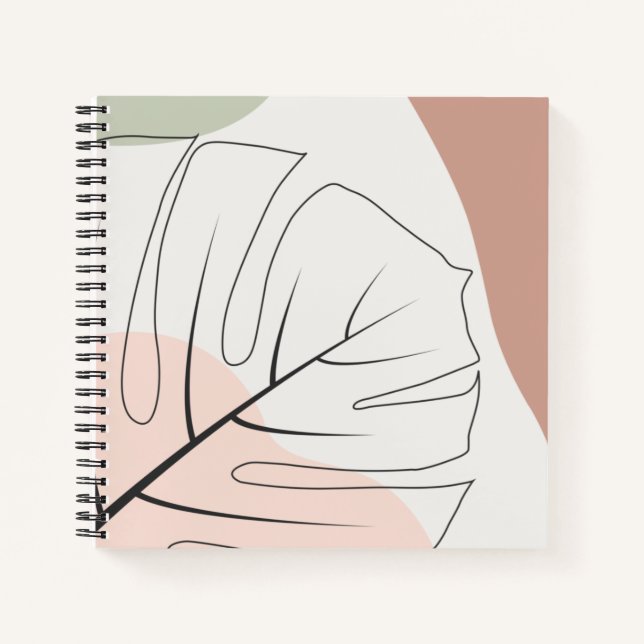 Cuaderno Monstera minimalista (Anverso)