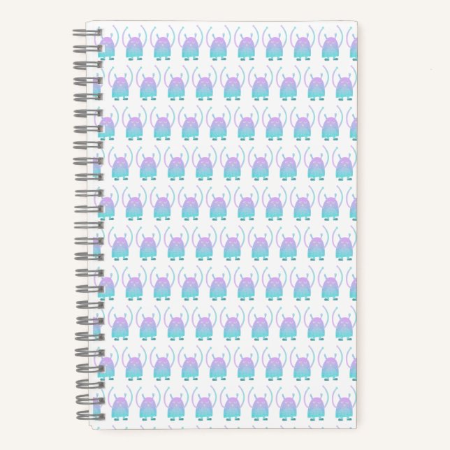 Cuaderno Monstruo Azul Pequeño y Lindo (Anverso)