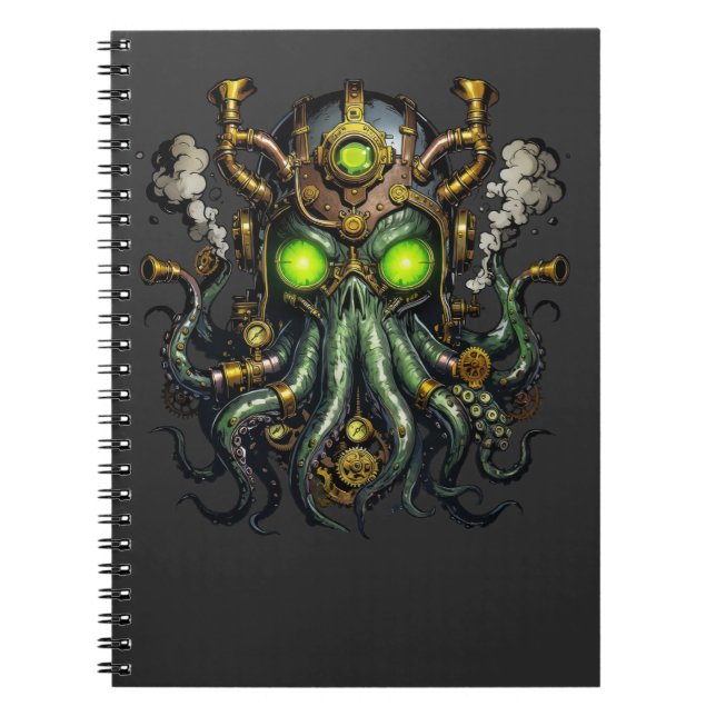 Cuaderno monstruo Cthulhu steampunk (Frente)
