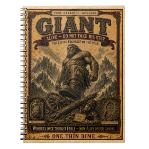 Cuaderno Monstruo de Circo Antiguo Gigante