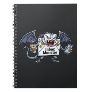 Cuaderno Monstruo de la Bandeja de Entrada Sobrecarga de Co