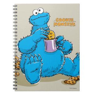 Cuaderno Monstruo de las Galletas Antiguo Comiendo Galletas