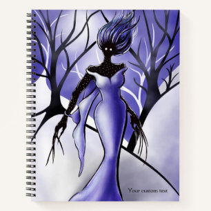 Cuaderno Monstruo de mujer crepústica Personalizado de arte