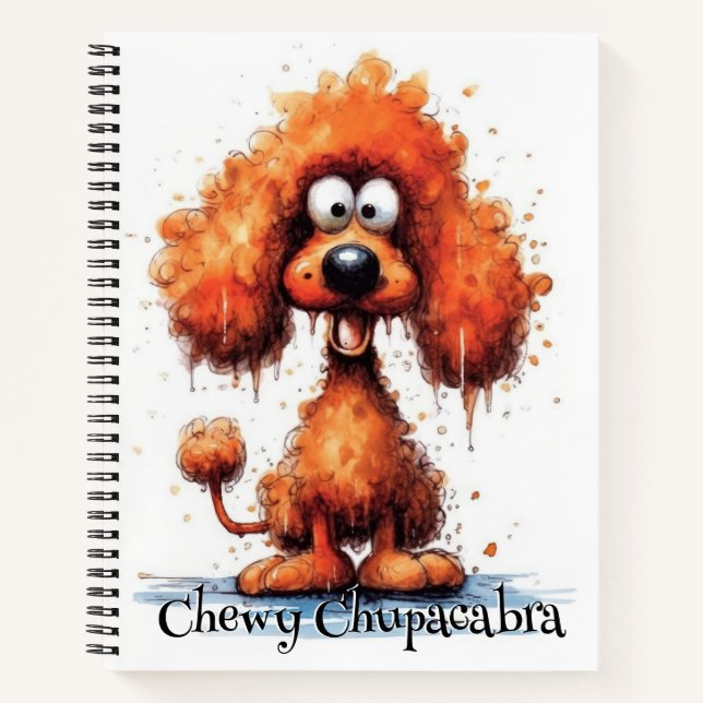 Cuaderno Monstruo gracioso de perro: Chewy Chupacabra (Anverso)