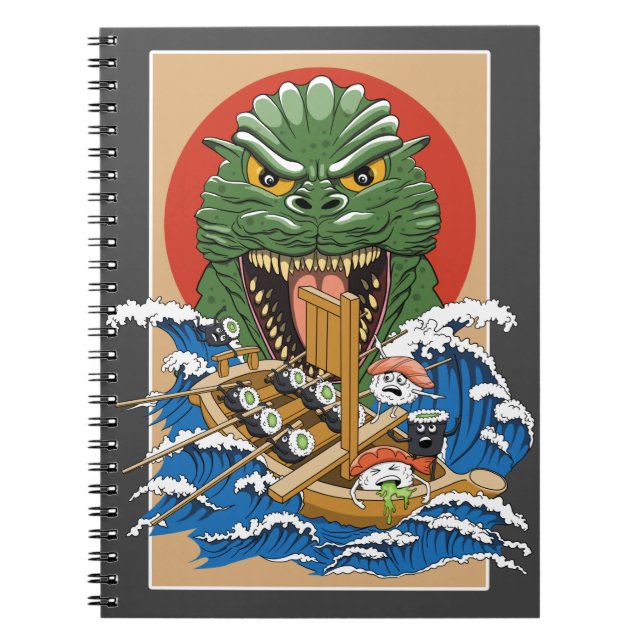 Cuaderno Monstruo japonés Sushi Lover (Frente)