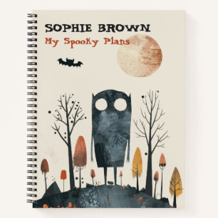 Cuaderno Monstruo lindo "Mis planes fantasmales" Quirky Hal