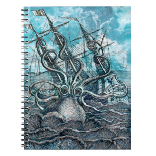Cuaderno Monstruo marino Octopus Blue Sea