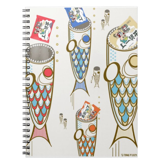 Cuaderno Monstruo oceánico profundo de fideos de Ramen (Frente)