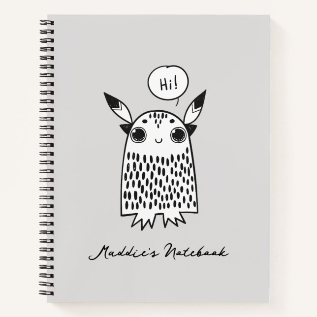 Cuaderno Monstruo pequeño lindo (Anverso)