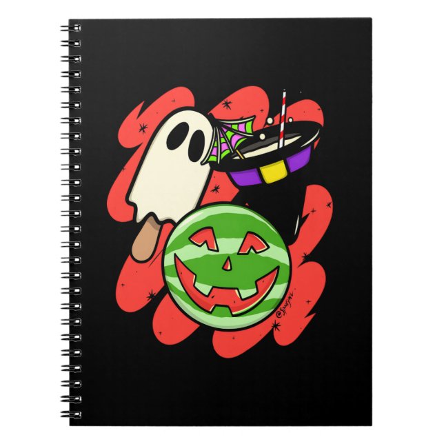 Cuaderno Monstruo Tropical de Piña Clásico de Halloween (Frente)