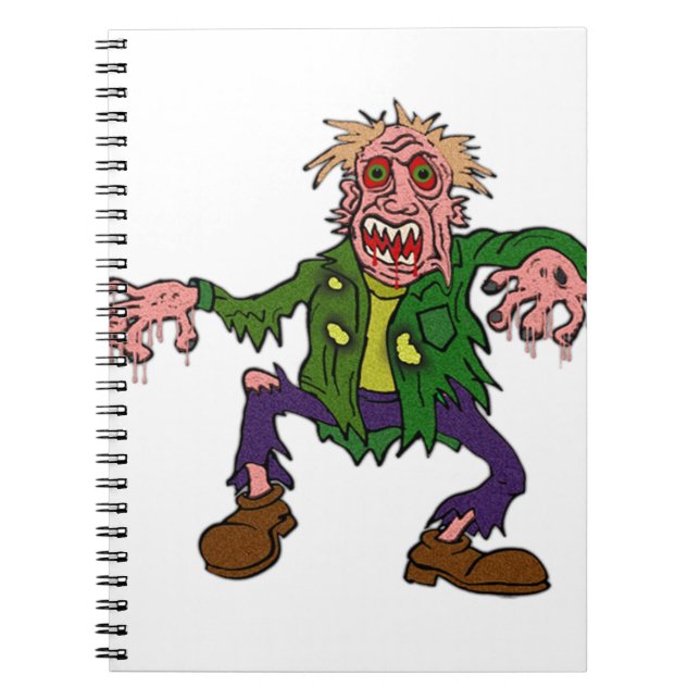 Cuaderno Monstruo Zombie Verde de Halloween (Frente)