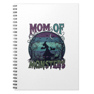 Cuaderno Monstruos de Mamá Halloween Bruja Luna Calabazas C